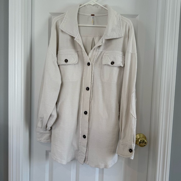 Free People Ruby Fleece Oversized Shirt Jacket Size Small - Picture 2 of 14